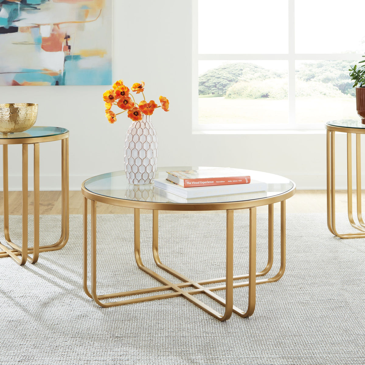 Milloton - Occasional Table Set (Set of 3) - Gold