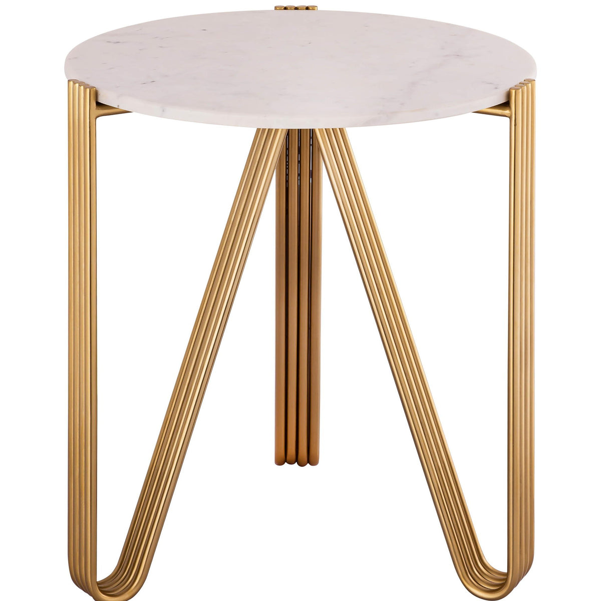 Aya - Marble Side Table - White
