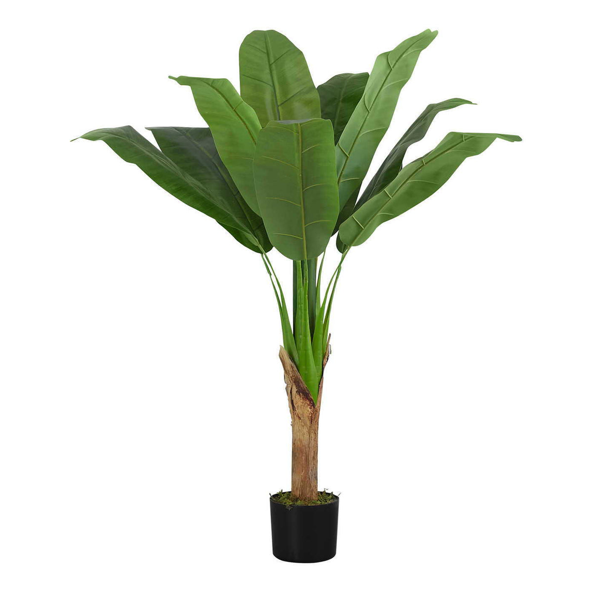 43" Tall, Artificial Plant, Banana Tree, Indoor, Faux, Fake, Floor, Greenery, Potted, Real Touch, Decorative - Green / Black