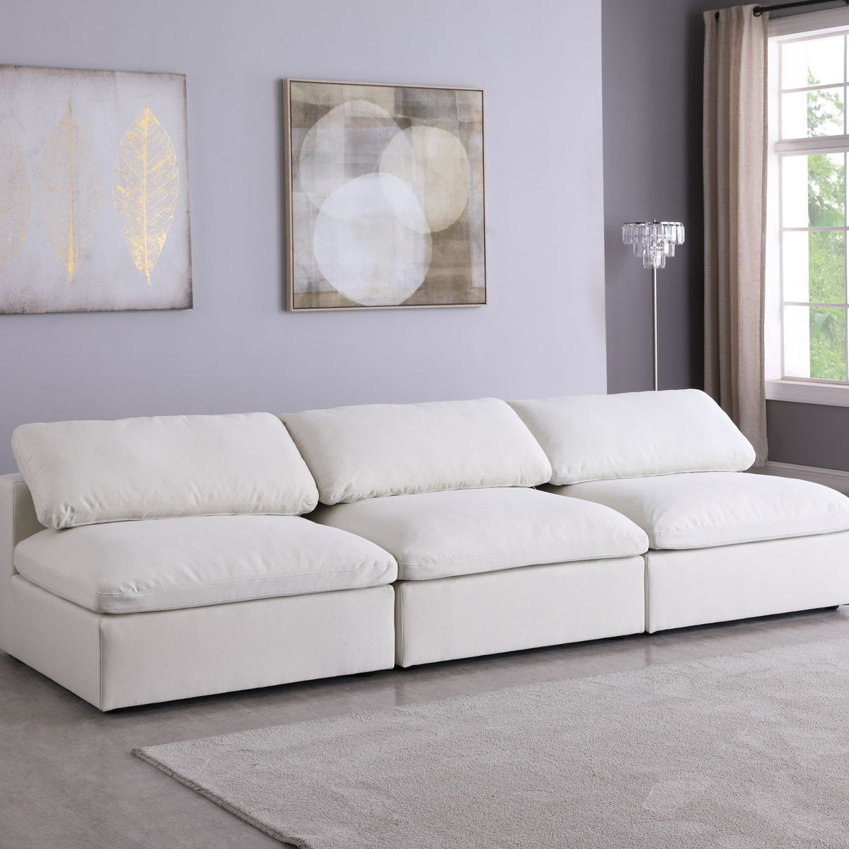 Serene - Modular Armless 3 Seat Sofa