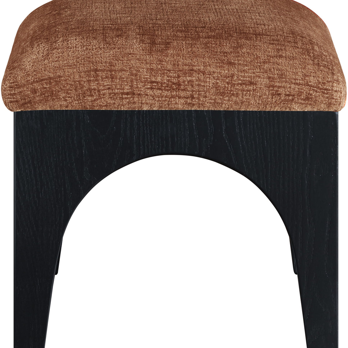 Lawson - Chenille Fabric Ottoman - Black Base