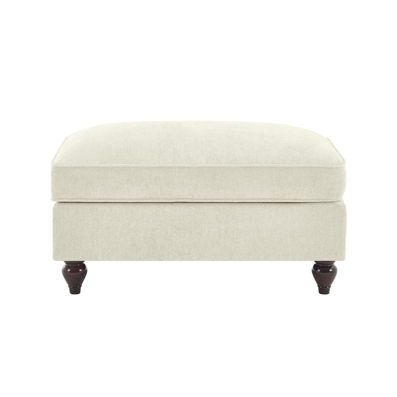 Chenille Ottoman - Beige Chenille