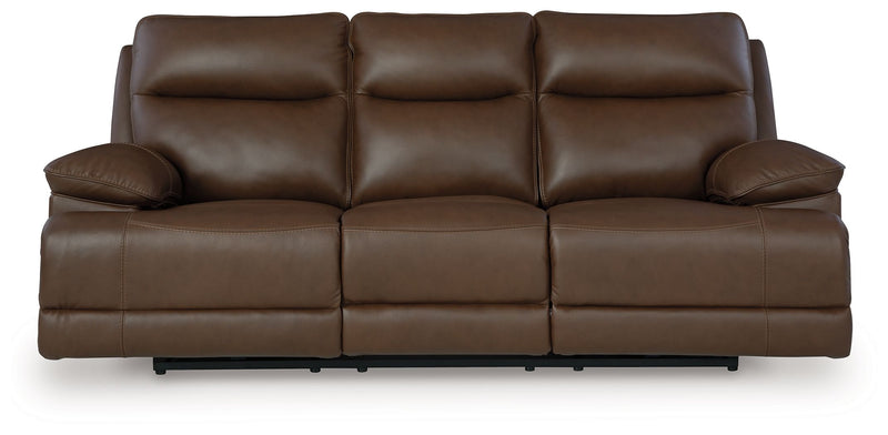 Vonryan - Power Reclining Sofa With Adj Headrest - Tobacco