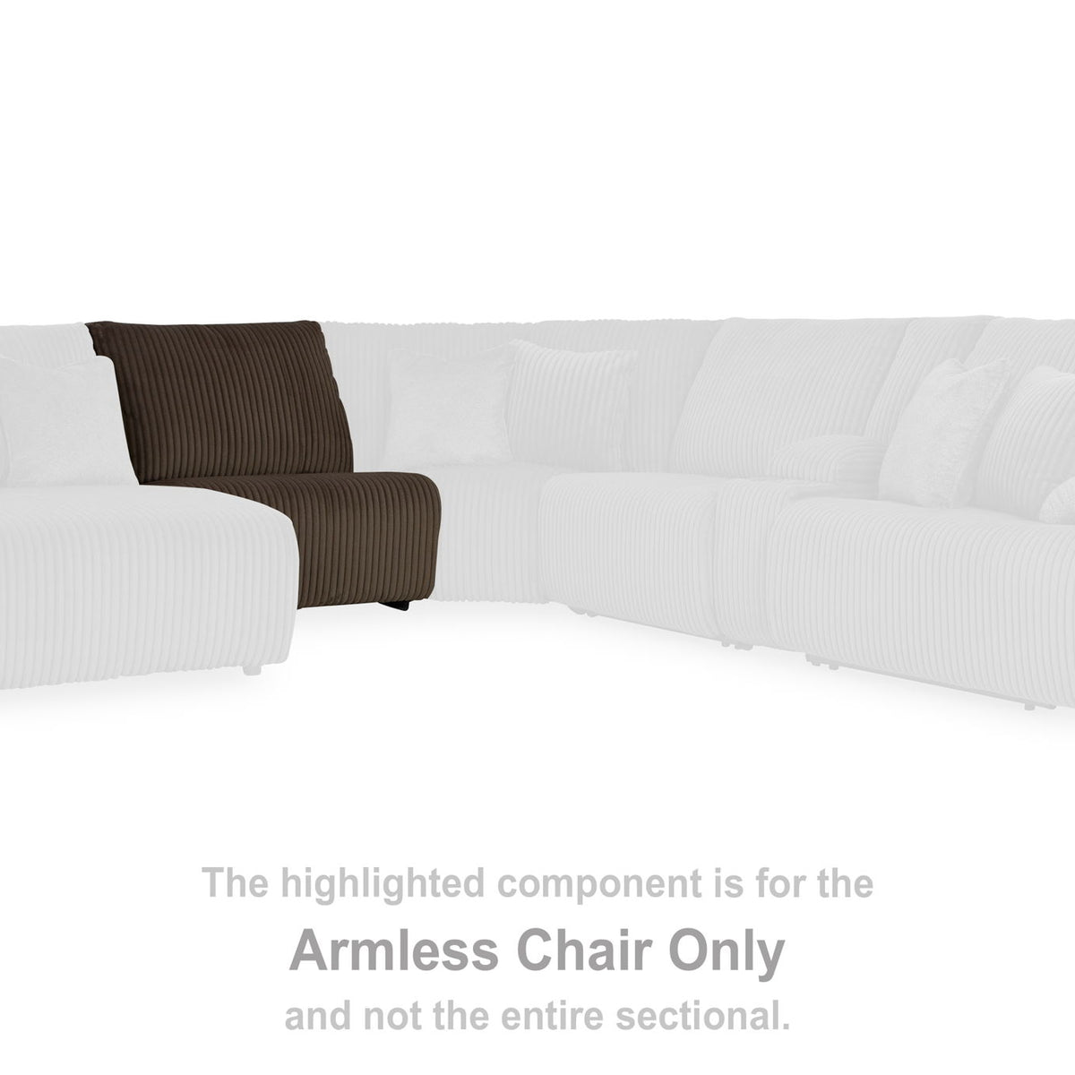 Top Tier - Armless Chair - Chocolate