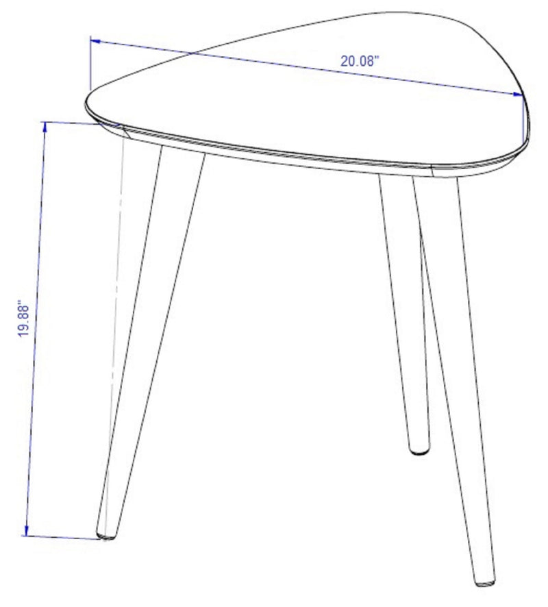 Manhattan Utopia - Triangle Table - White
