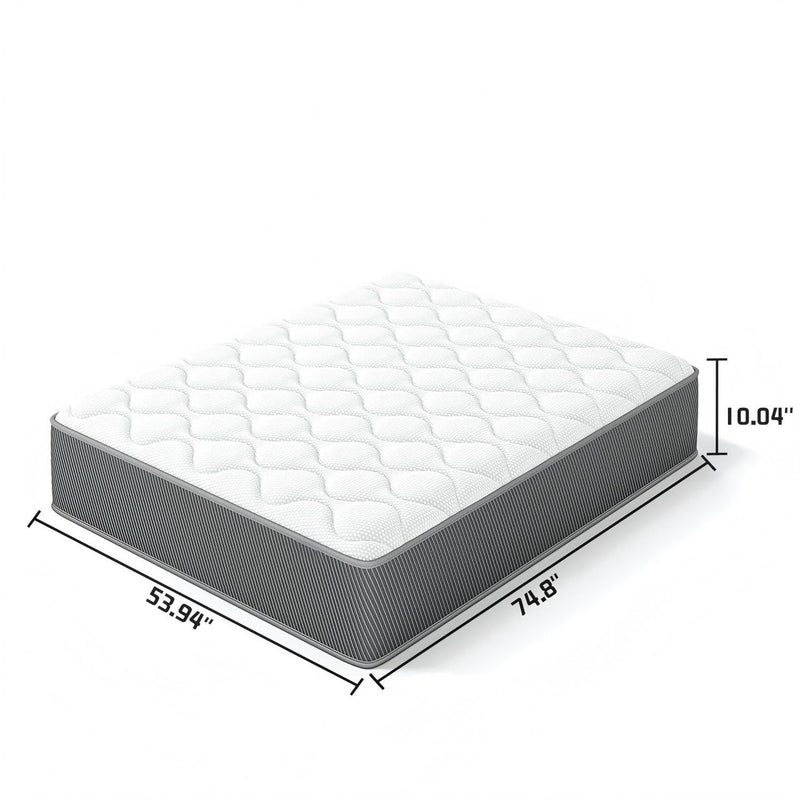 10" Hybrid Mattress With Individual Pocket Coils And Memory Foam