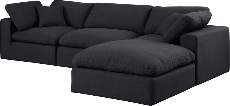 Comfy - 4 Piece Linen Fabric Modular Sectional With Chaise