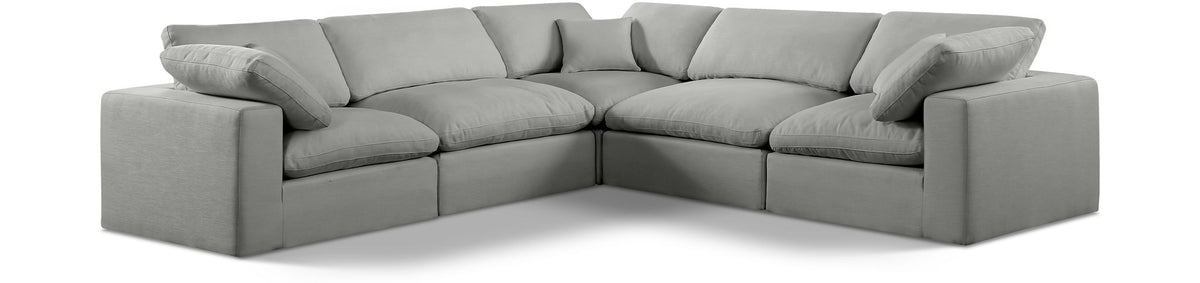 Comfy - 5 Piece Linen Modular Corner Sectional
