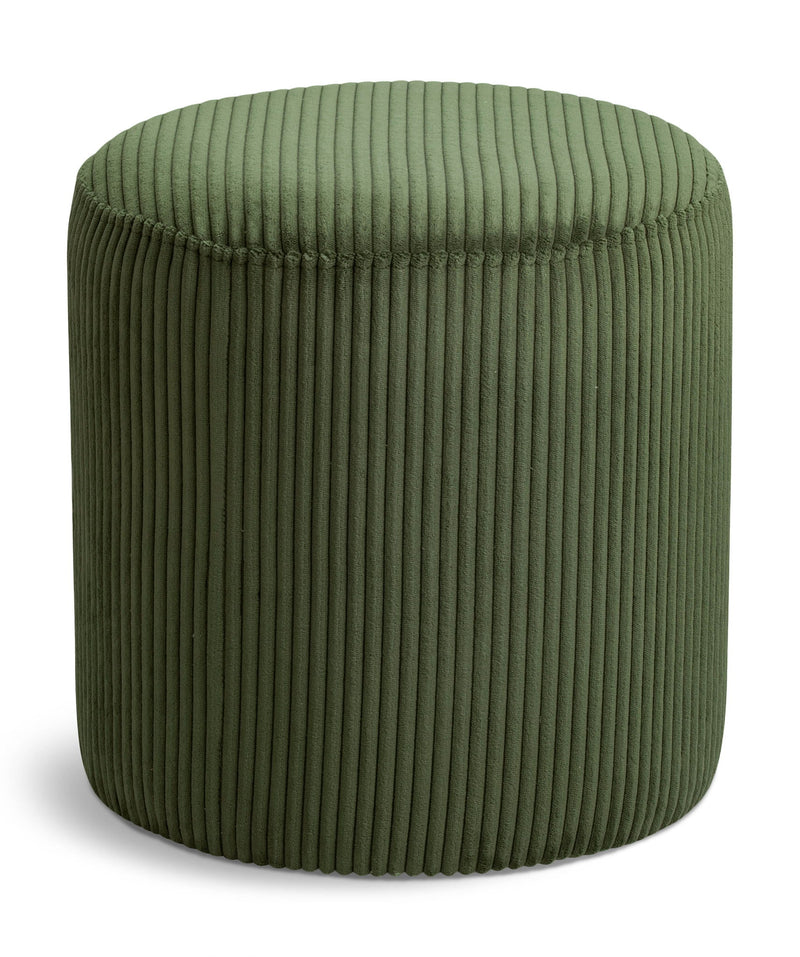 Roy - Round Microsuede Ottoman / Stool