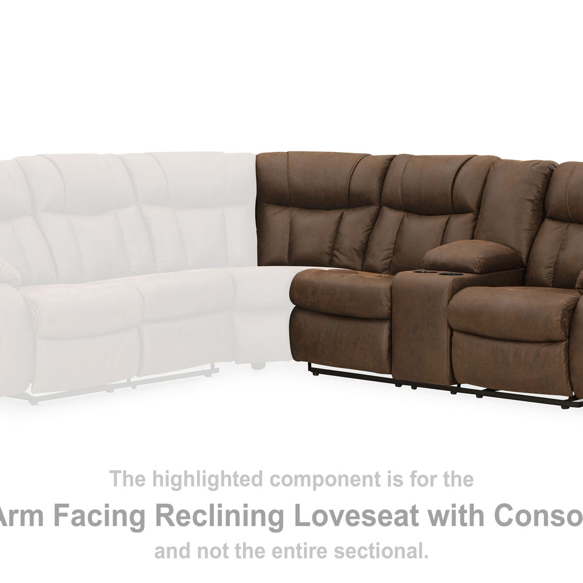 Trail Boys - Raf Reclining Loveseat With Console - Walnut