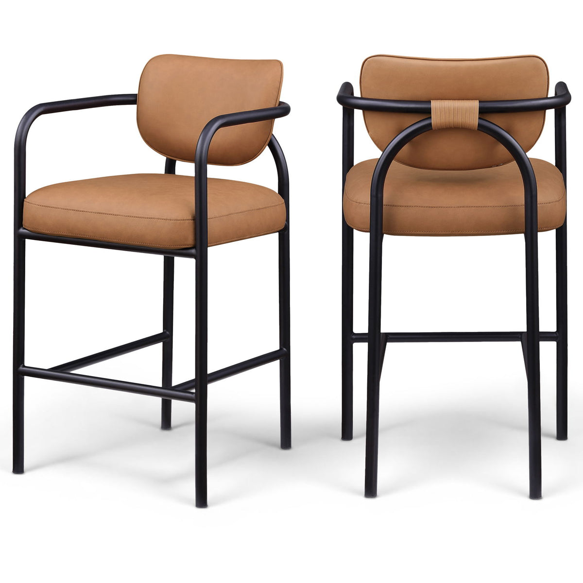Serava - Vegan Leather Upholstered Bar Stool