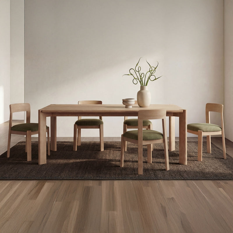 Oli - Dining Chair (Set of 2) - Dark Green / Light Brown