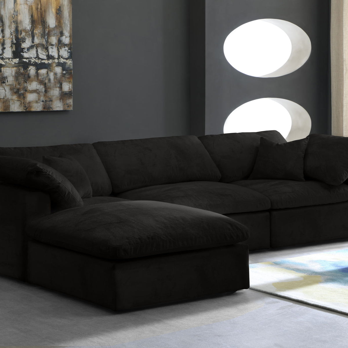 Cozy - 4 Piece Modular Sectional With Chaise