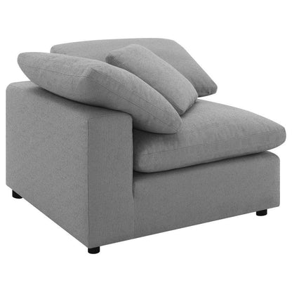 Raleigh - Boucle Upholstered Corner Chair - Gray