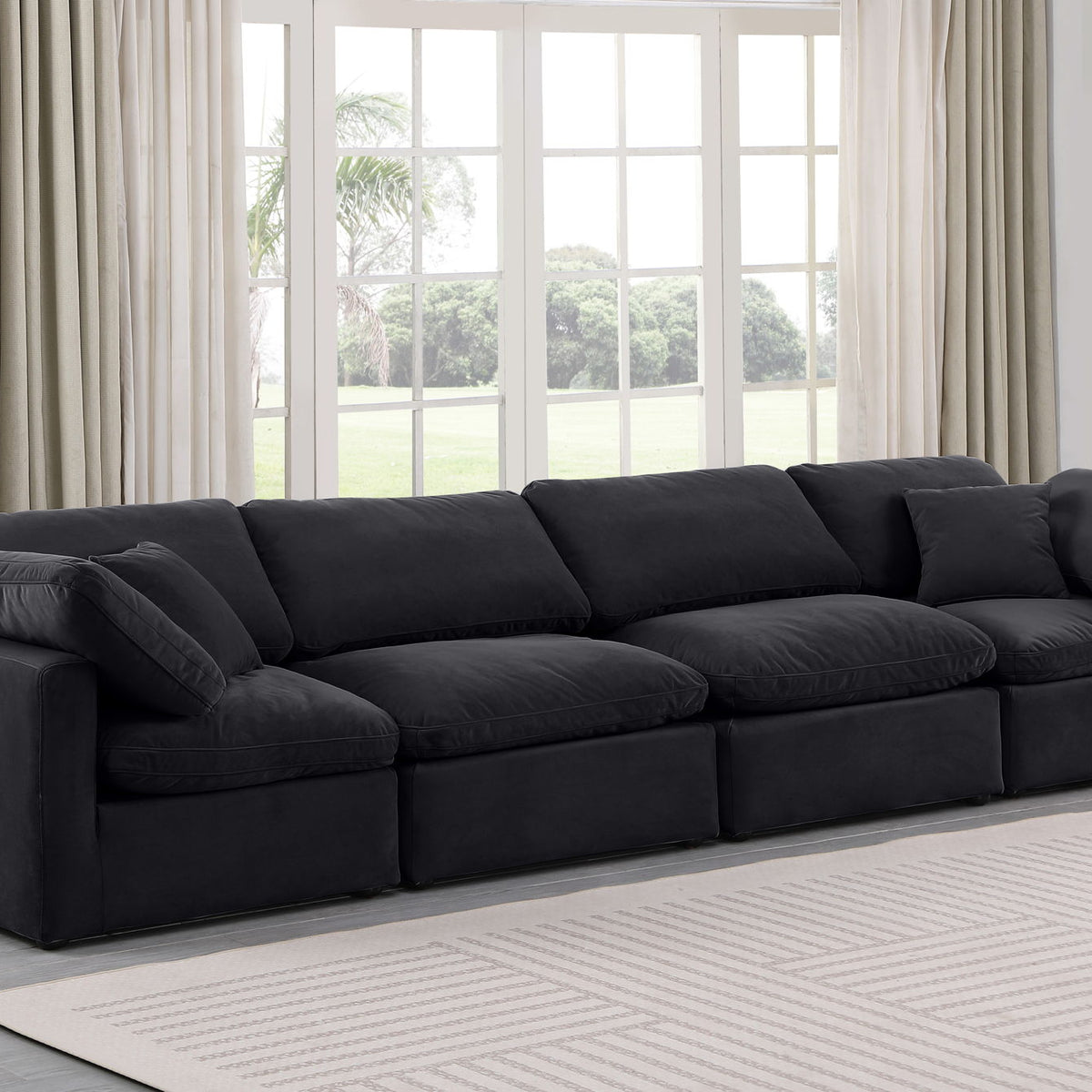 Indulge - Velvet 4 Seat Modular Sofa