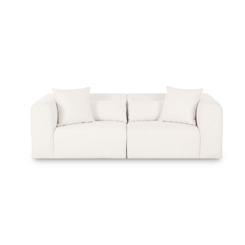 Tarra - Chenille Modular Loveseat - Cream