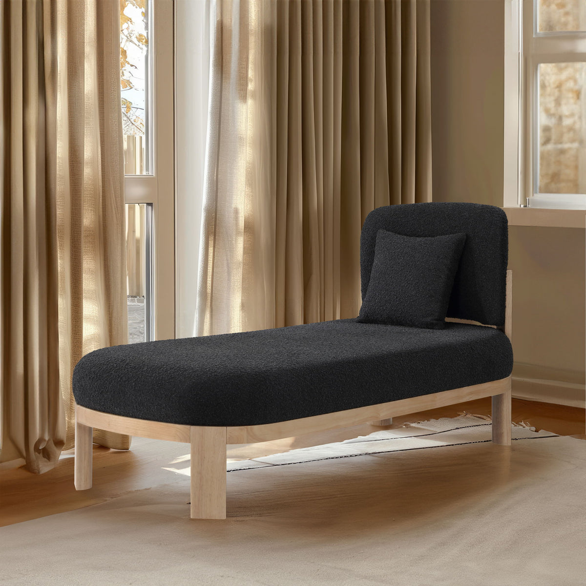 Maybourne - Chaise / Bench With Natural Frame
