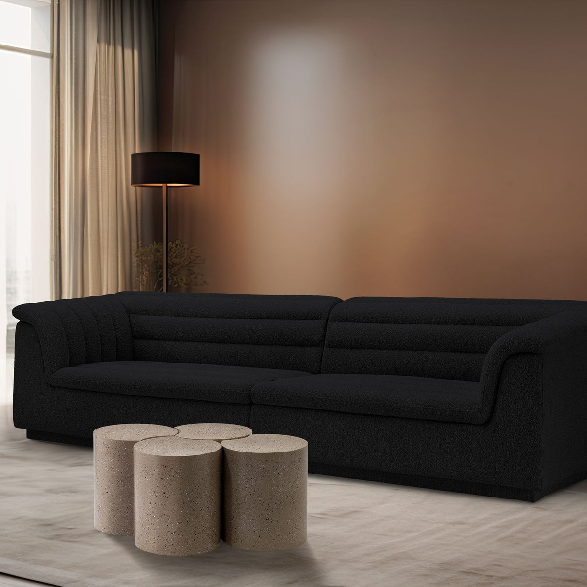 Dimple - 4 Piece Modular Coffee Table - Terazzo Finish