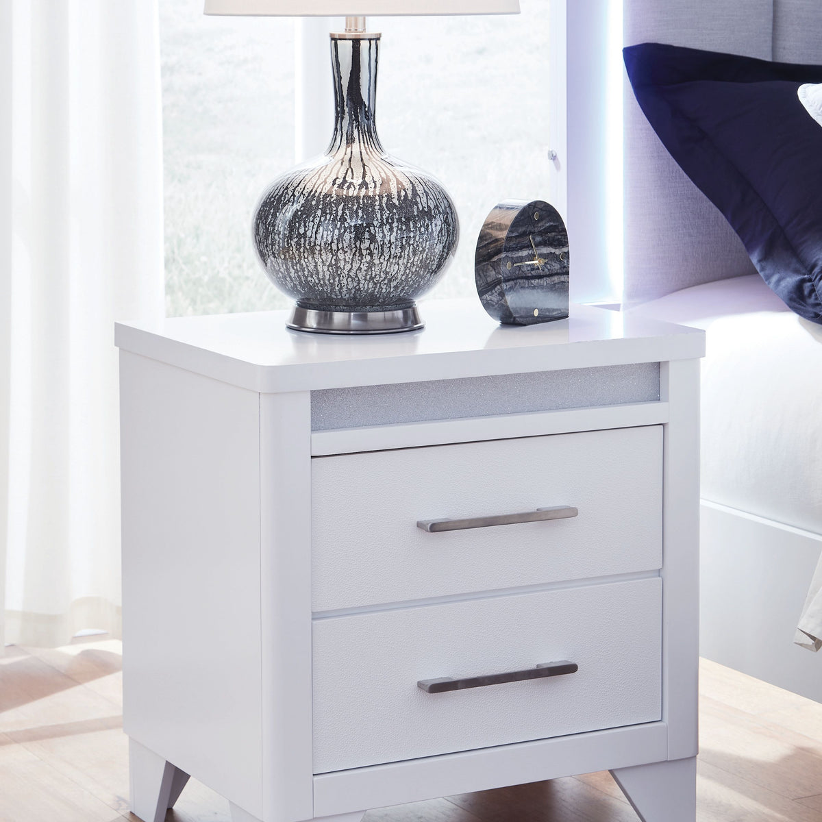 Jarlee - White - Two Drawer Night Stand