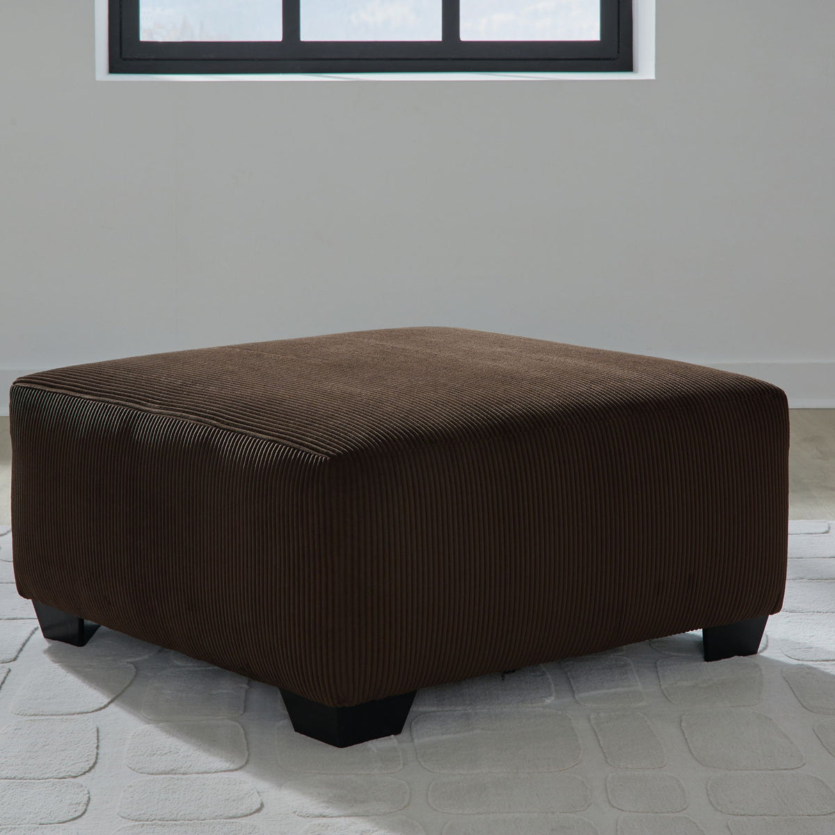 Kimlee - Chocolate - Oversized Accent Ottoman