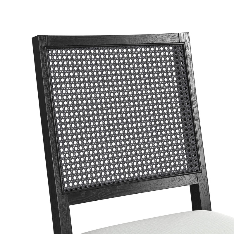 Bahama Breeze - Fabric Dining Chair (Set of 2) - White / Black