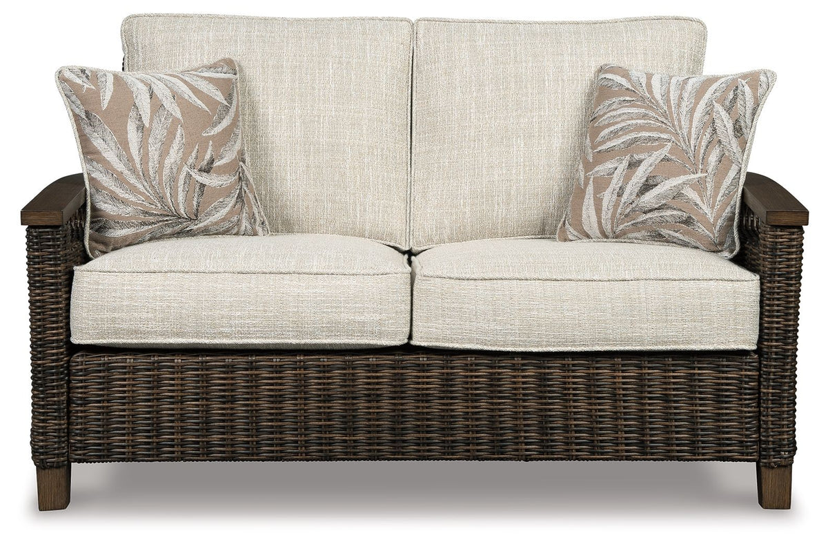 Paradise Trail - Medium Brown - Loveseat w/Cushion