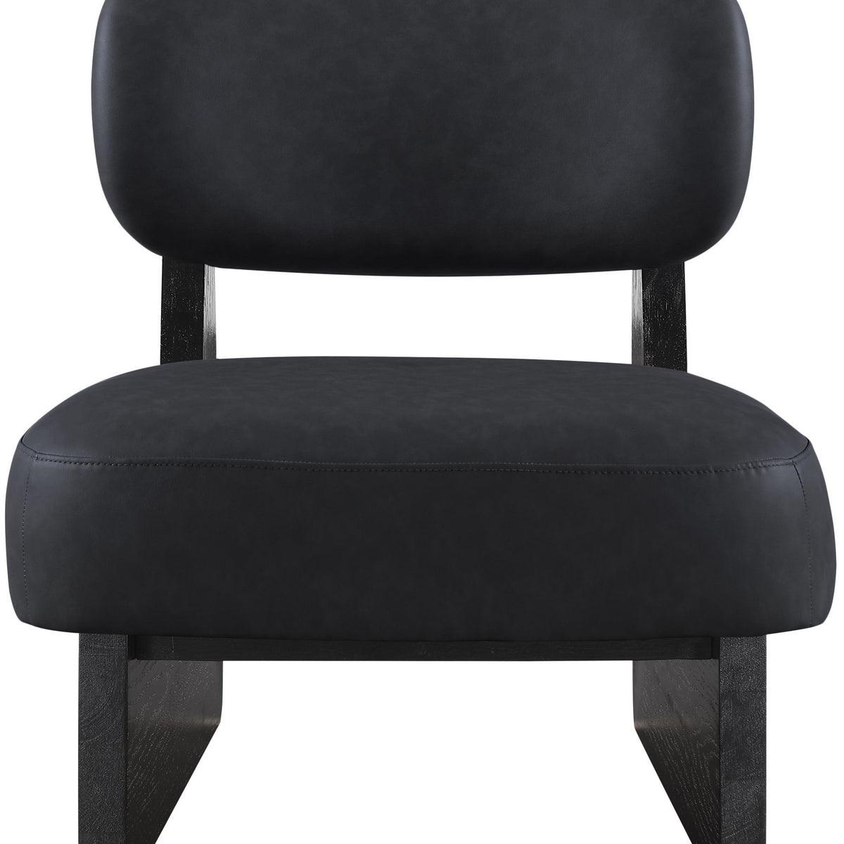 Vetra - Vegan Leather Upholstered Accent Chair With Black Base