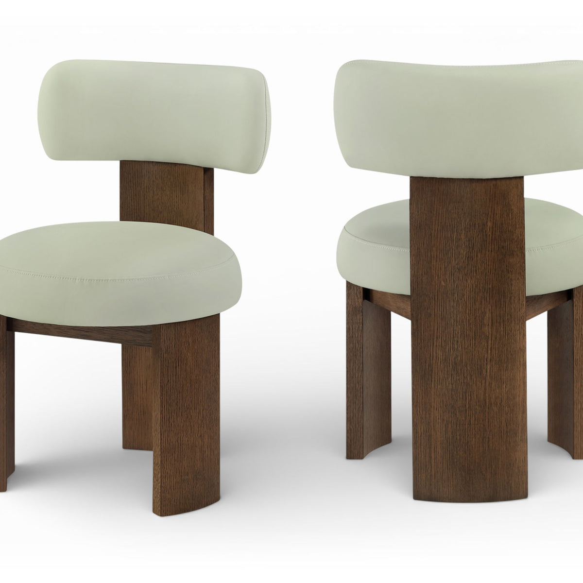 Atelier - Vegan Leather Upholstered Dining Chair (Set of 2) - Painted Brown Frame