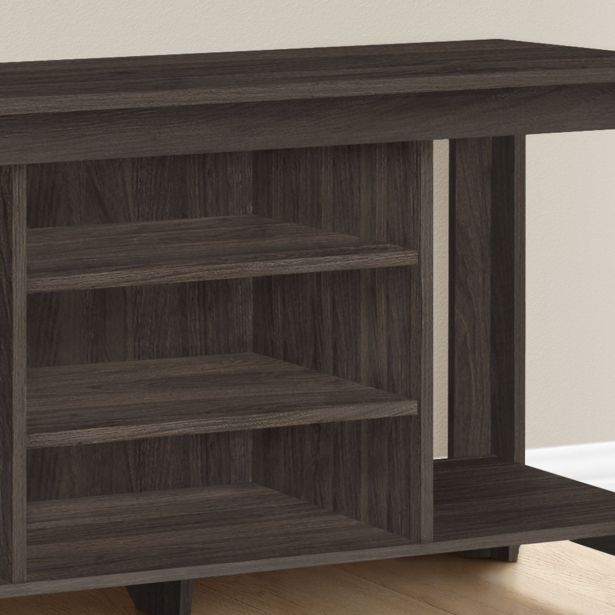 TV Stand, Console, Media Entertainment Center, Versatile Storage Shelves