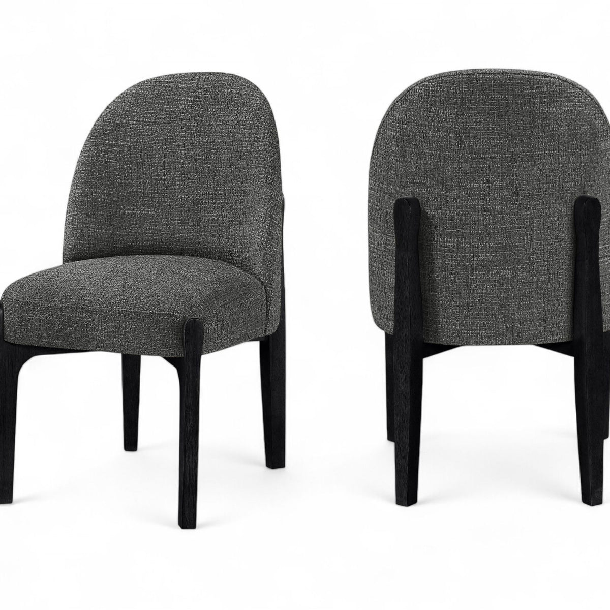 Torino - Upholstered Dining Chair With Brushed Black Base (Set of 2)