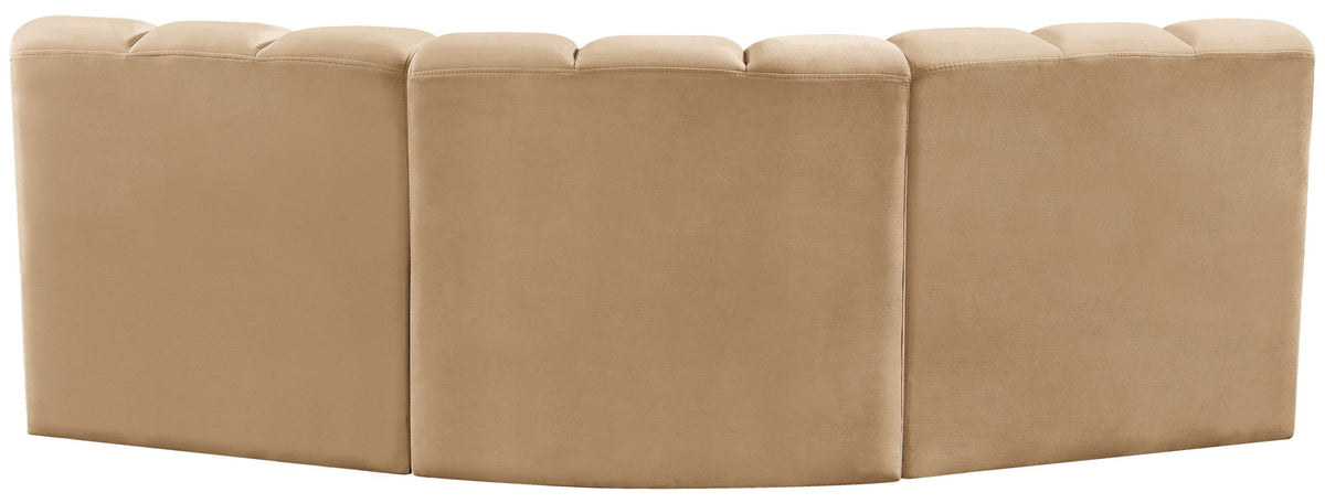 Arc - Velvet 3 Piece Modular Corner Sofa