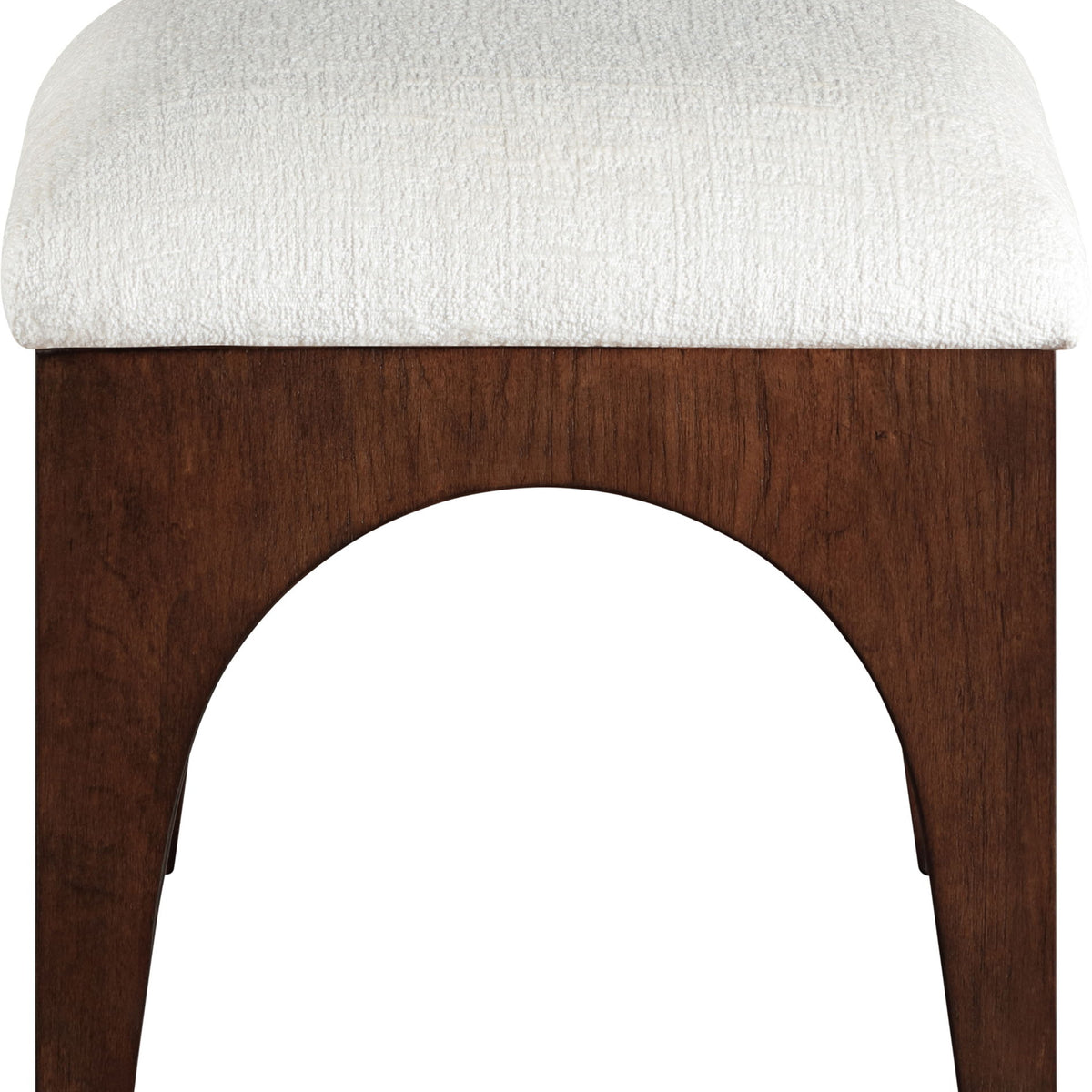 Lawson - Chenille Fabric Upholstered Ottoman - Walnut Base