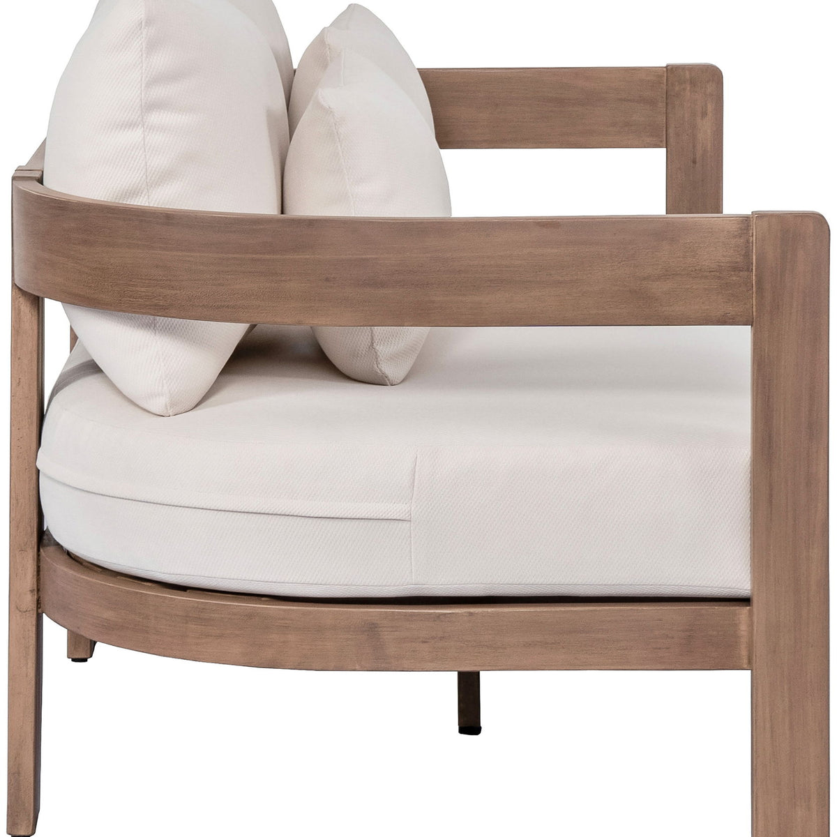 Newport - Water Resistant Fabric 65" Upholstered Outdoor Patio Loveseat