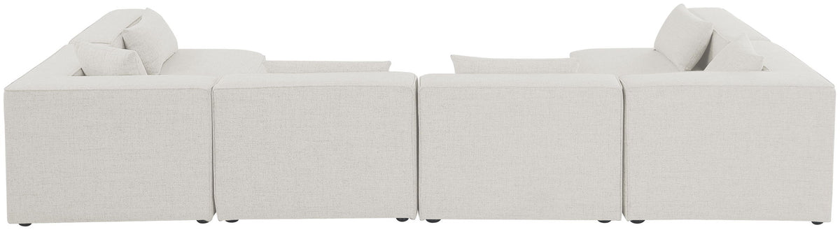 Cube - Linen 6 Piece Modular Armless Sectional