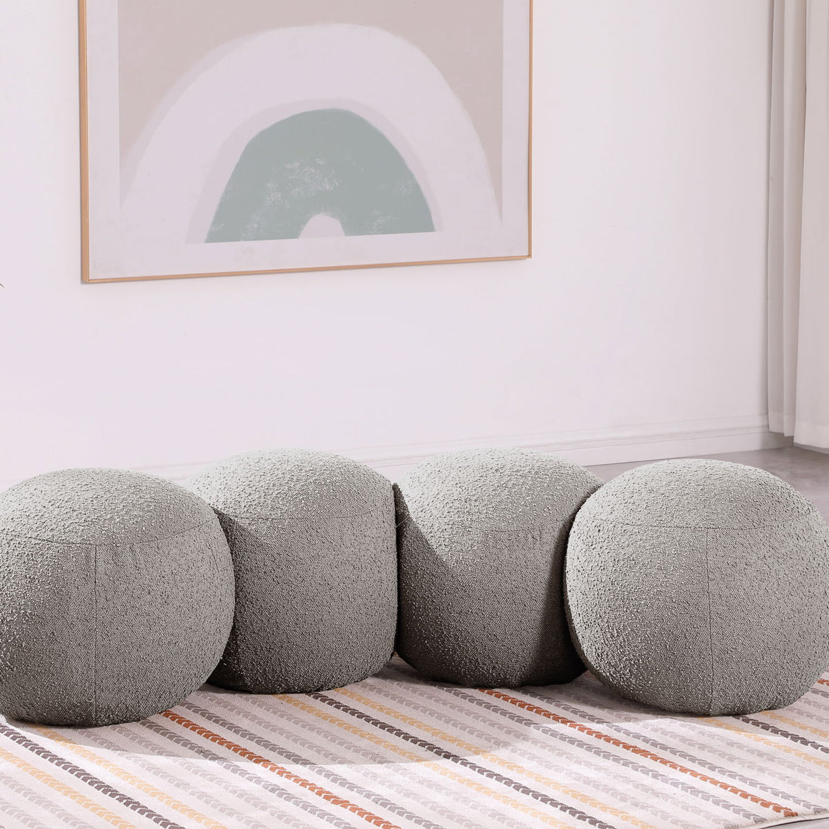 Apollo - Boucle Fabric Bench