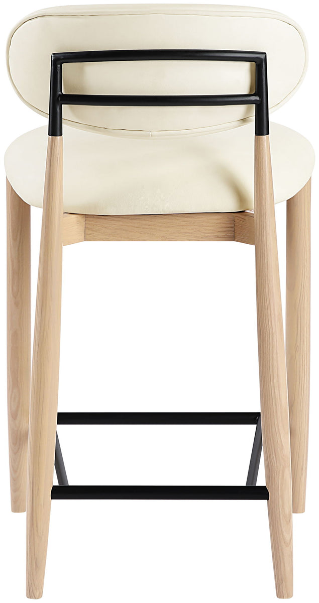 Riccio - Stool - Natural And Black Frame
