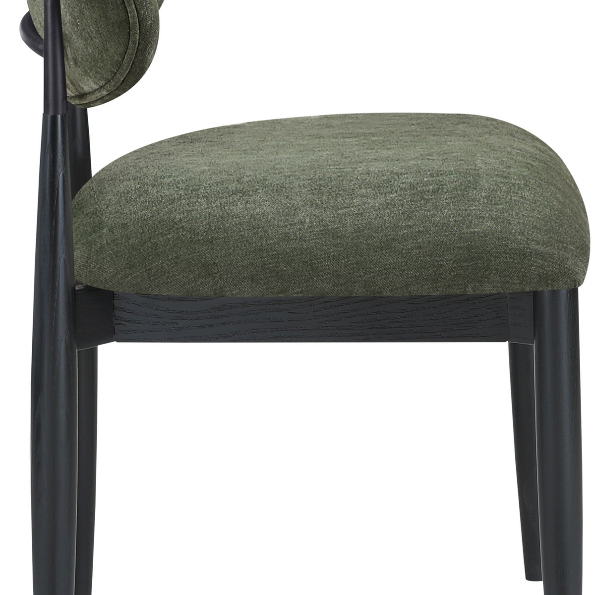 Riccio - Fabric Dining Side Chair (Set of 2) - Black Frame