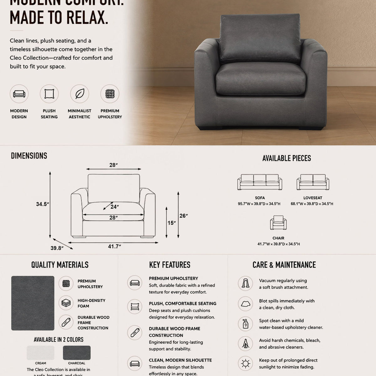 Manhattan Cleo - Upholstered Accent Chair