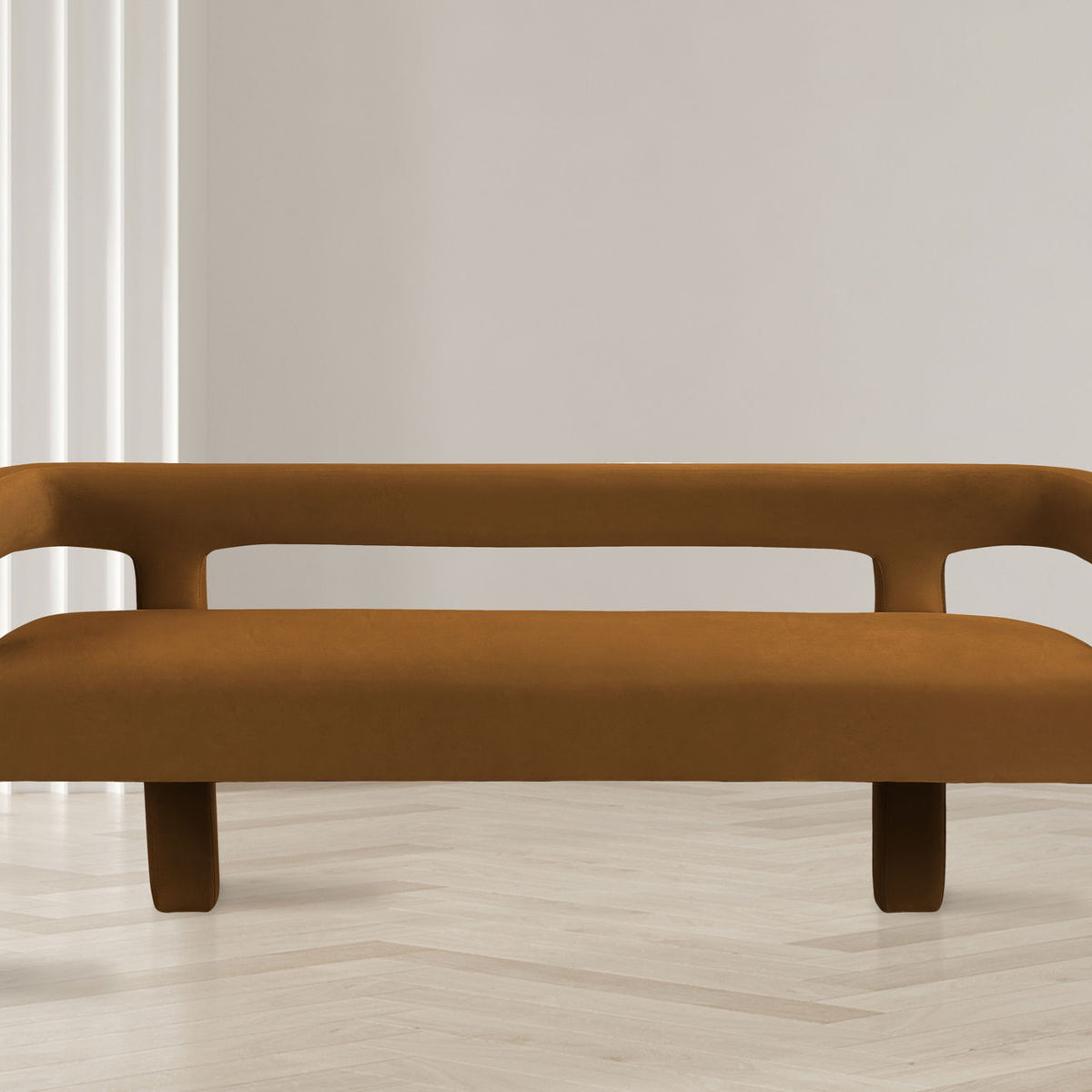 Athena - Velvet Bench - Saddle