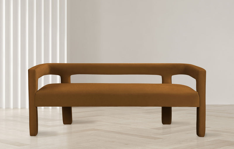 Athena - Velvet Bench - Saddle