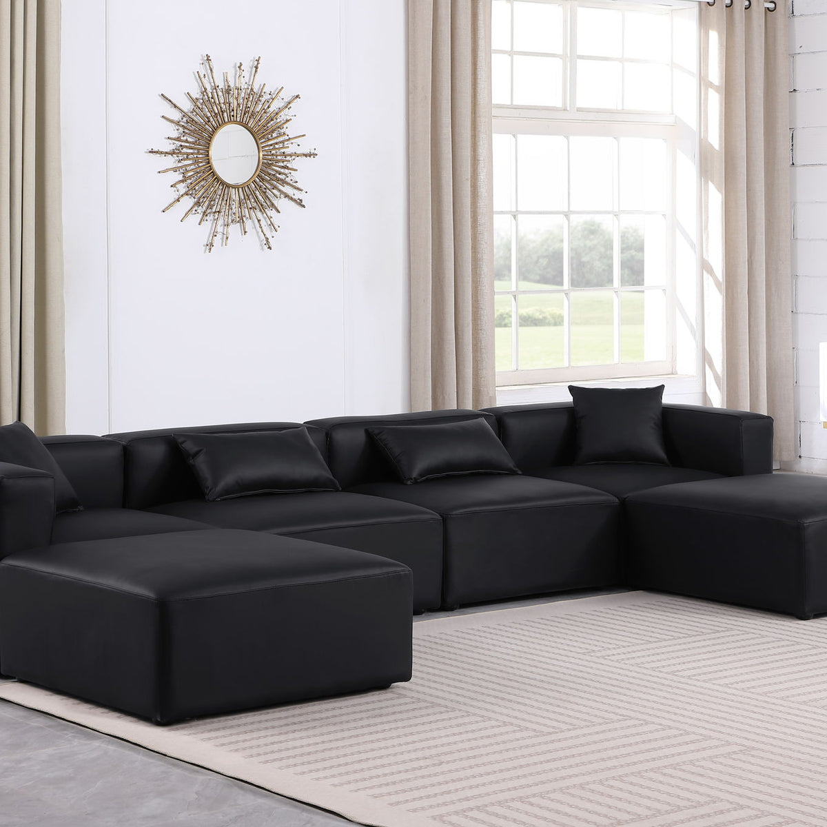 Cube - 6 Piece Modular Double Chaise Sectional
