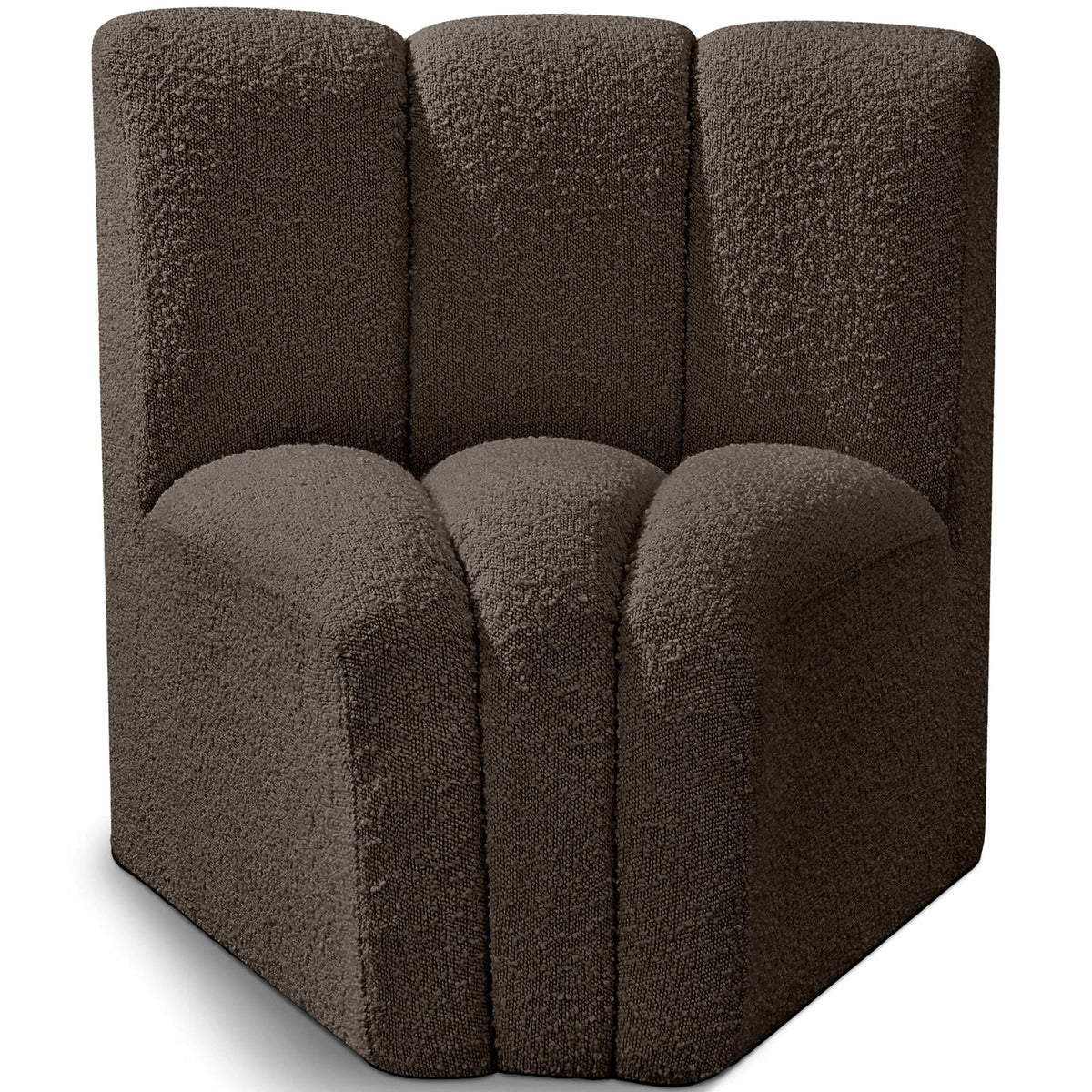 Arc - Boucle Fabric Curved Corner Chair