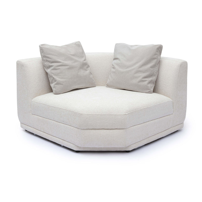 Perry - Modular Wedge Corner Chair - Cream