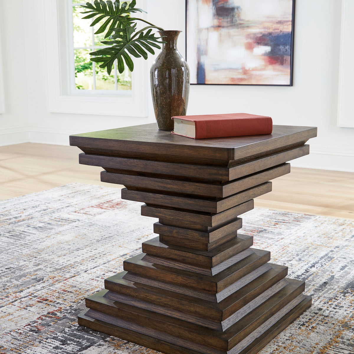 Hannodream - Square End Table - Warm Brown