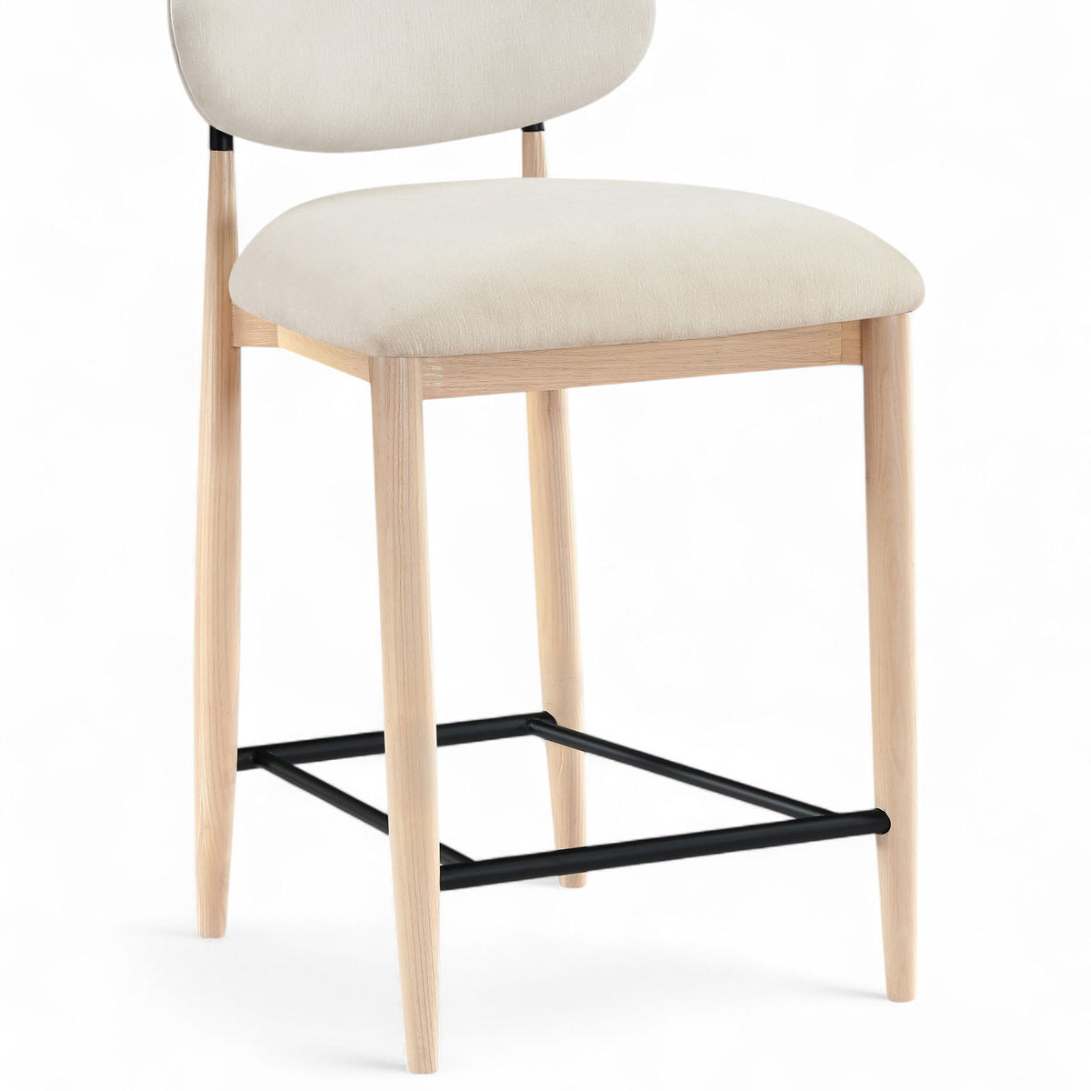 Riccio - Upholstered Stool - Cream