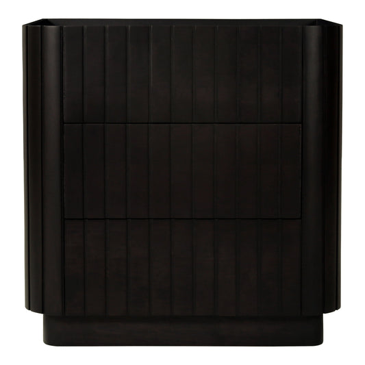 Povera - 3 Drawer Chest - Black