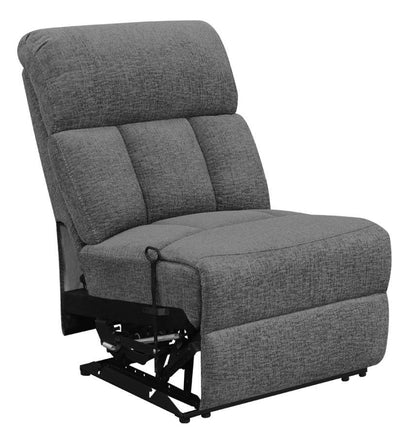 Bahrain - Upholstered Armless Recliner - Charcoal