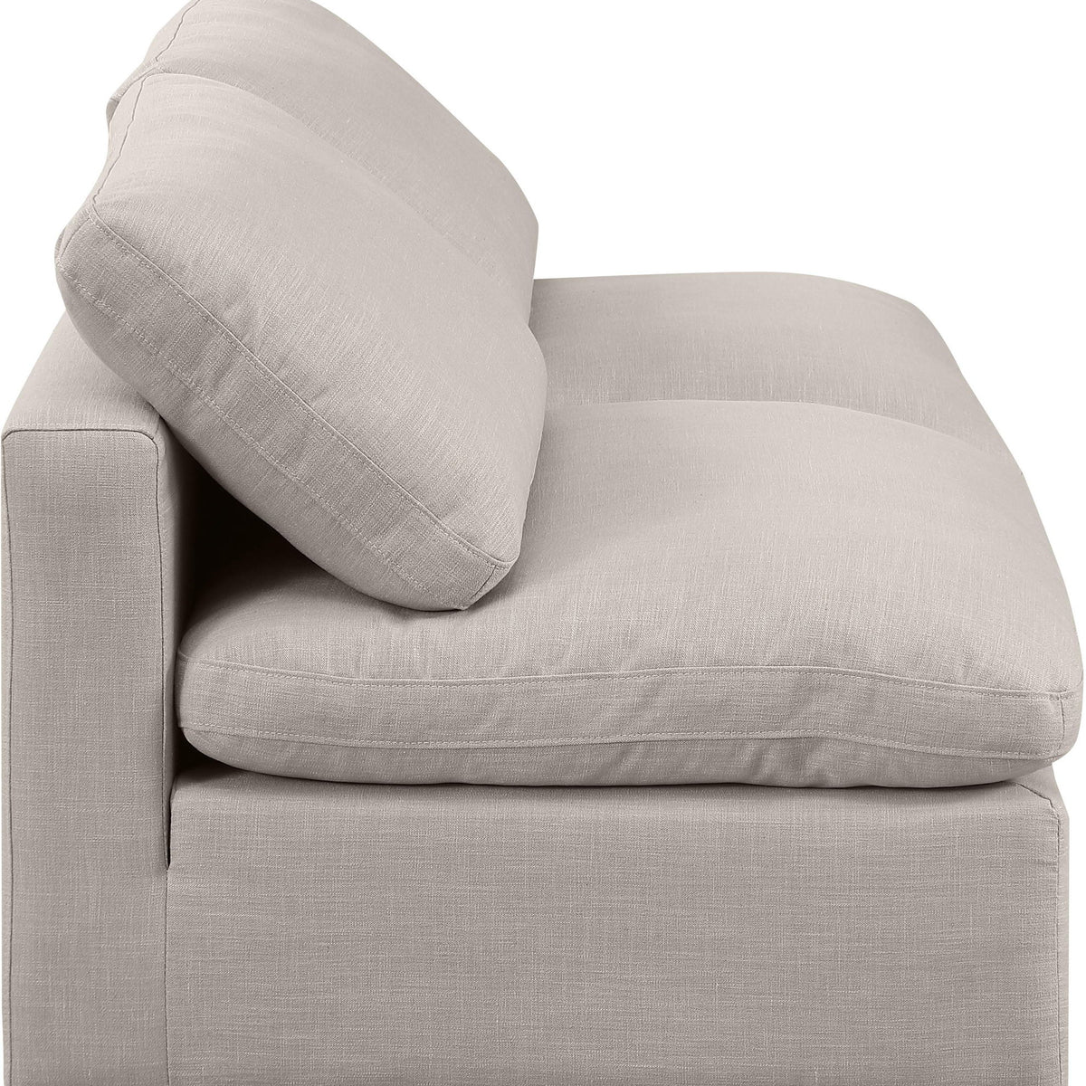 Indulge - Linen 2 Seat Modular Armless Sofa