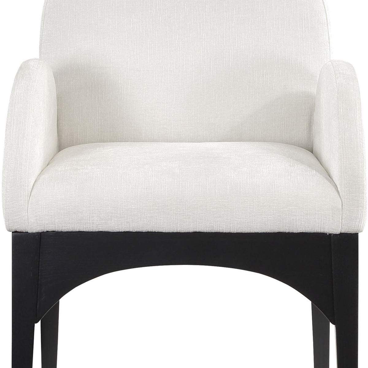 Waldorf - Chenille Dining Arm Chair With Black Legs
