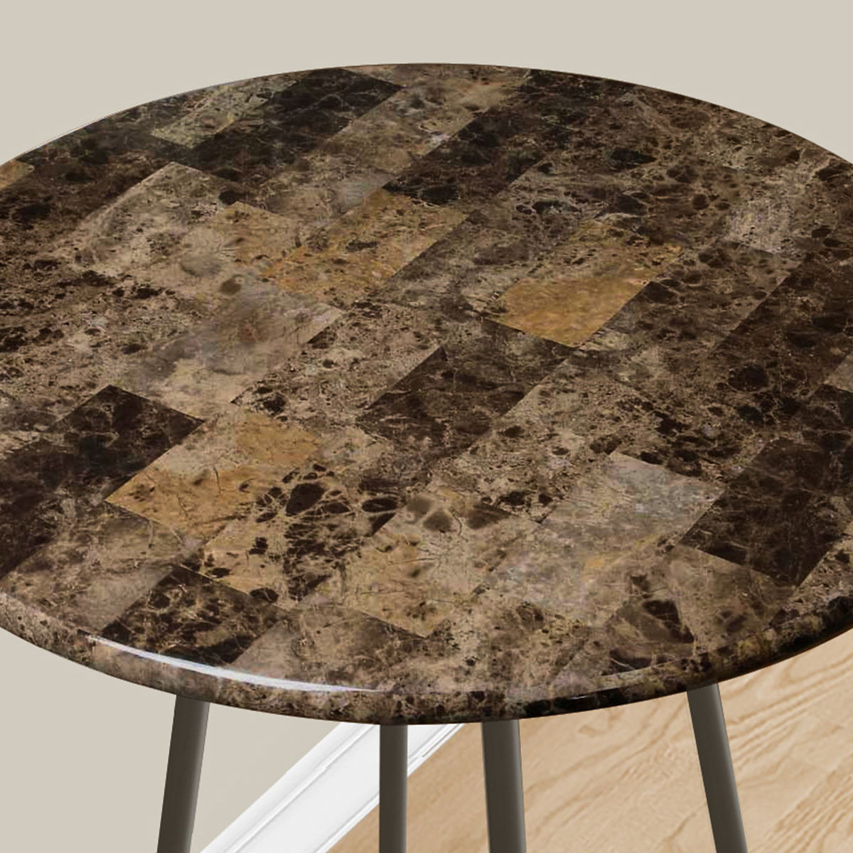 Home Bar Table With Bar Height, Small Round For Kitchen - Espresso